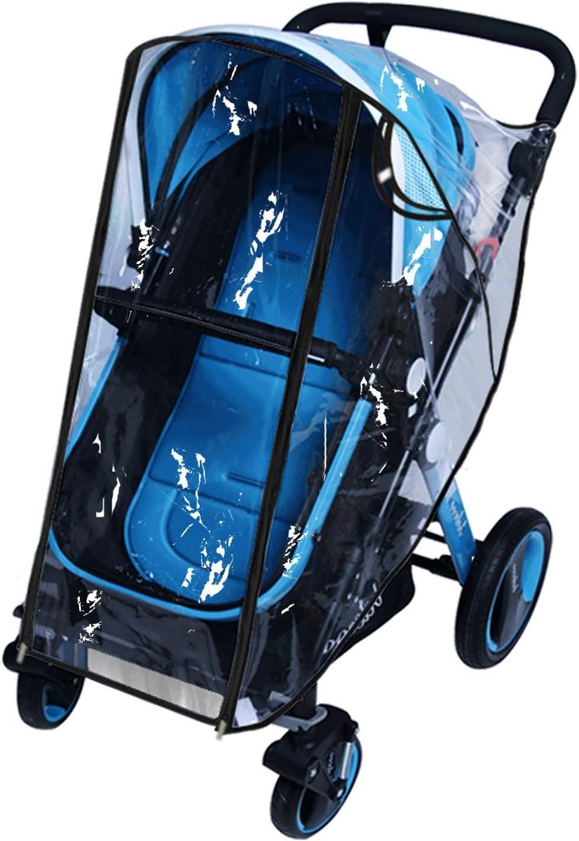 Universele Regen- en Windbescherming voor Buggies - Weerbestendige Accessoires van Duidelijk EVA Plastic voor Bescherming tegen Regen, Koud en Stof