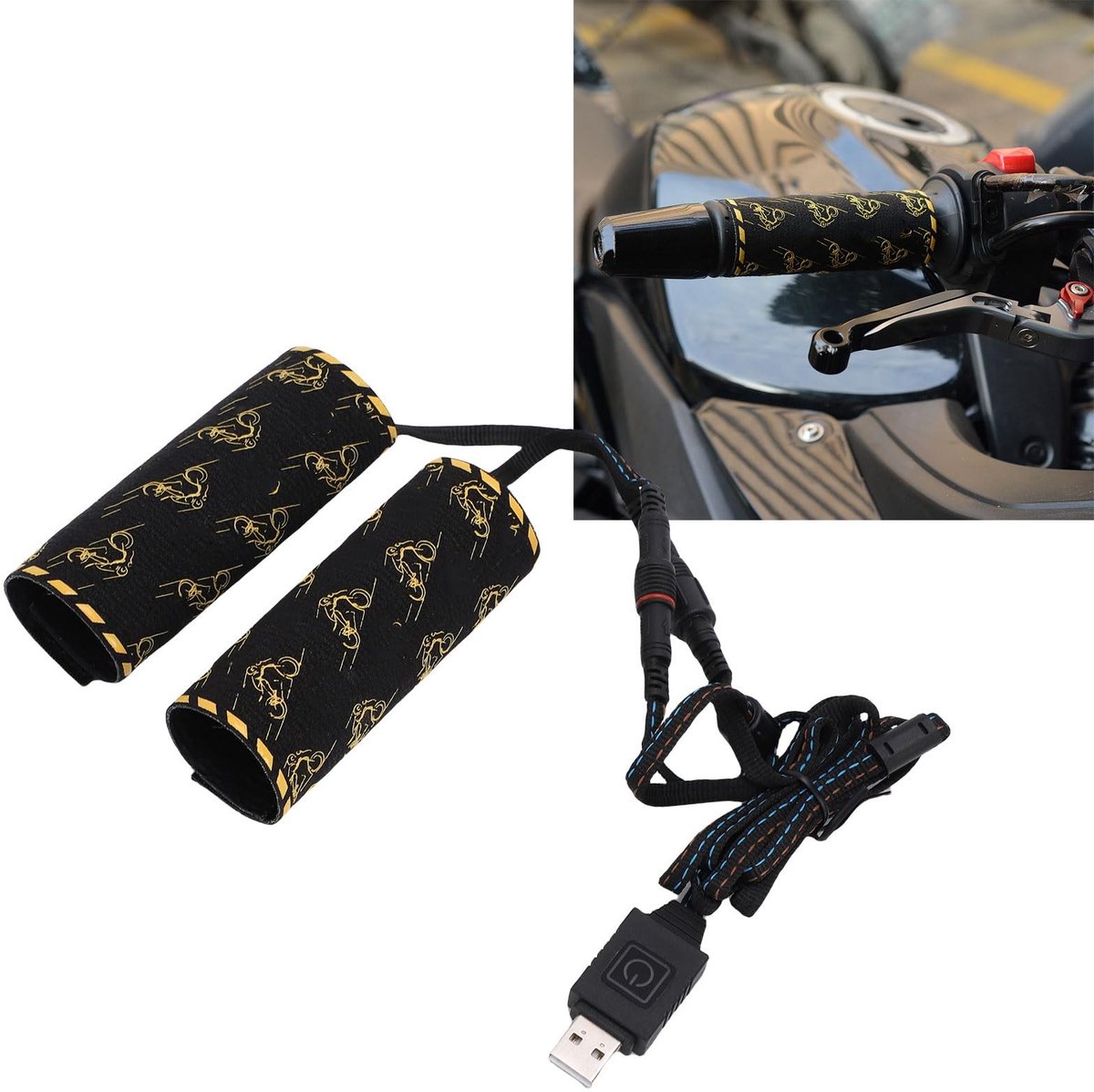 Dailygoods - Verwarmde Motorfietshandvatten met 6 Temperatuurinstellingen