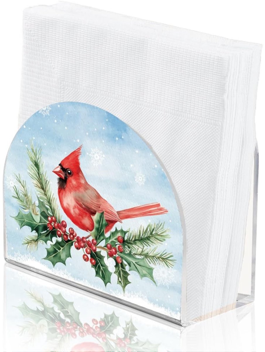 Dailygoods - Acryl Servethouder met Kardinaalvogel Ontwerp