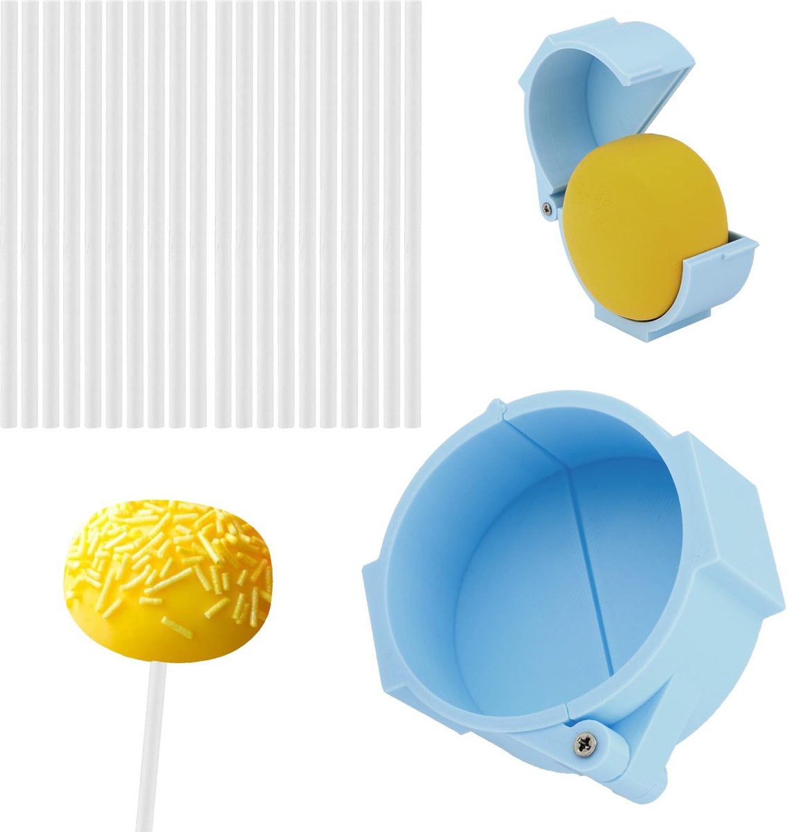 Dailygoods - Cake Pop Mal met 20 Stokjes voor Thuis Bakken