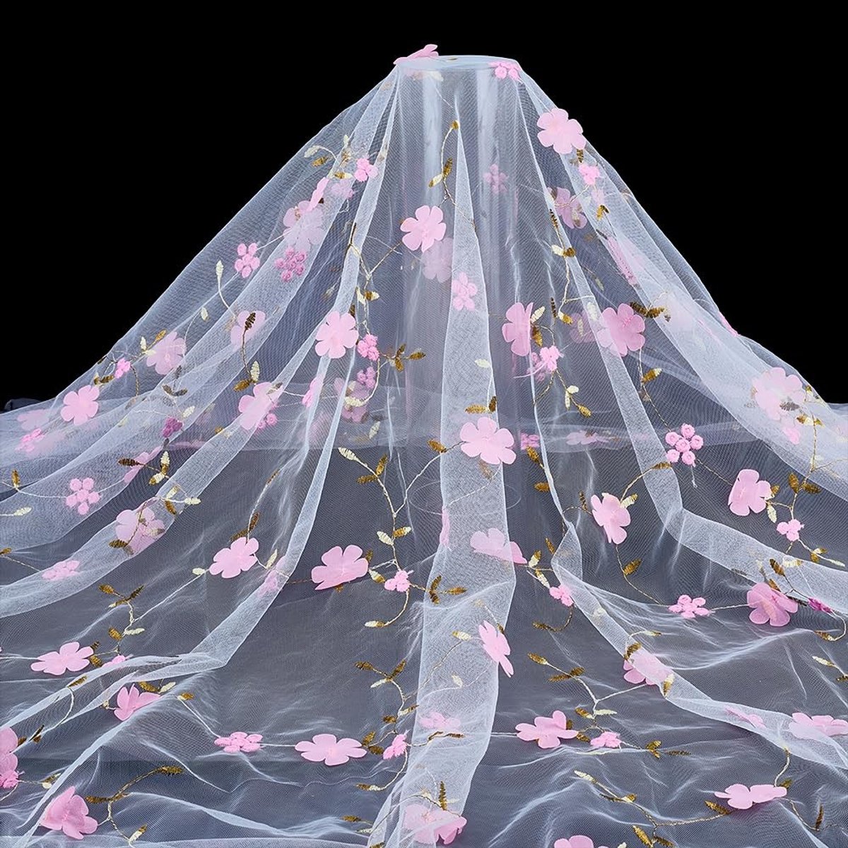 Dailygoods - Innovra - Dailygoods - 3D Bloem Borduurstof voor DIY Kleding en Decoratie