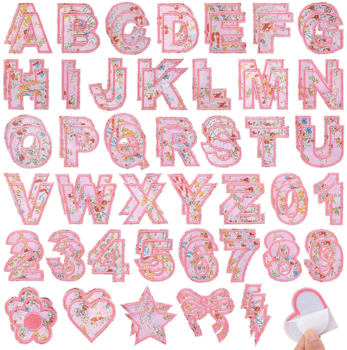 Dailygoods - 82 Stuks Zelfklevende Letterpatches voor Kleding en Ambachten