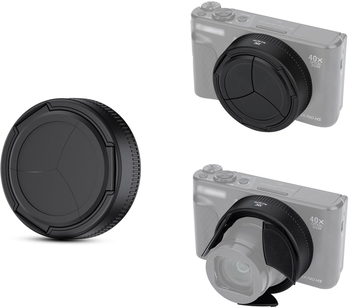 Dailygoods - Auto Open & Close Lens Cap voor Canon SX740 HS Camera