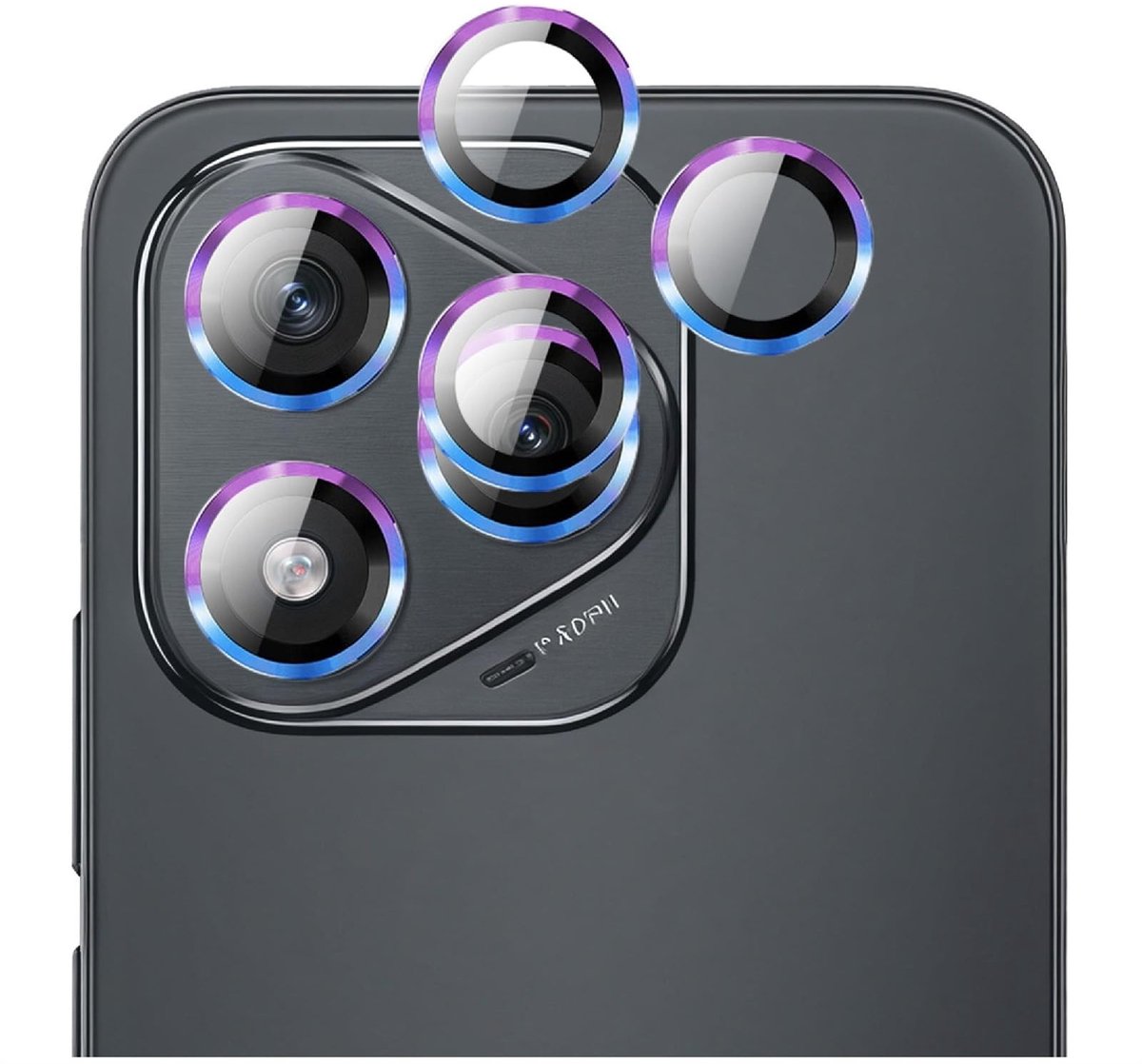 Dailygoods - Dubbele Camerabescherming voor Honor 400 Lite met Metaal en Gehard Glas