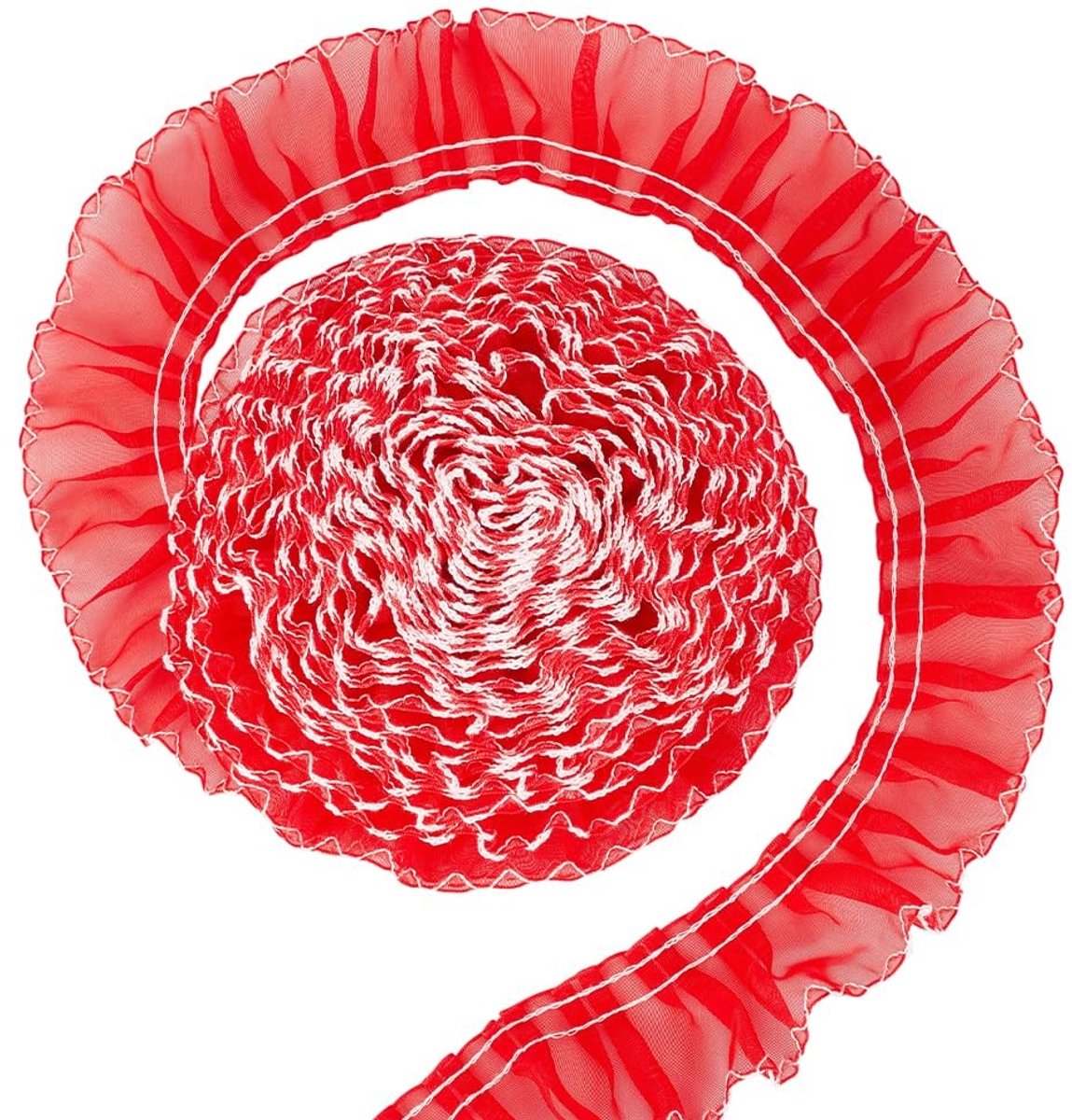 Dailygoods - 7.3 M Polyester Geplooide Kant Trim voor Naaien