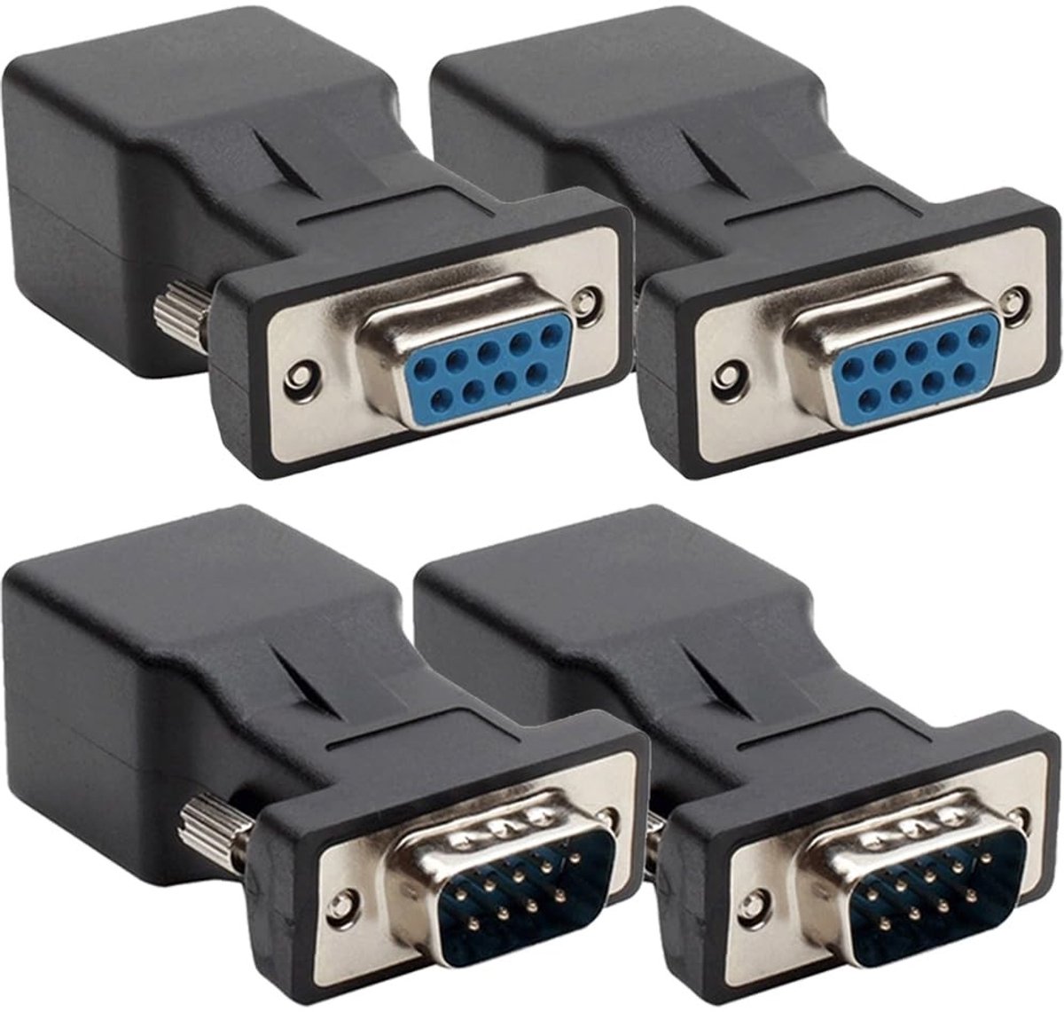 Dailygoods - DB9 naar RJ45 Serial Adapter Set voor RS232 Apparaten