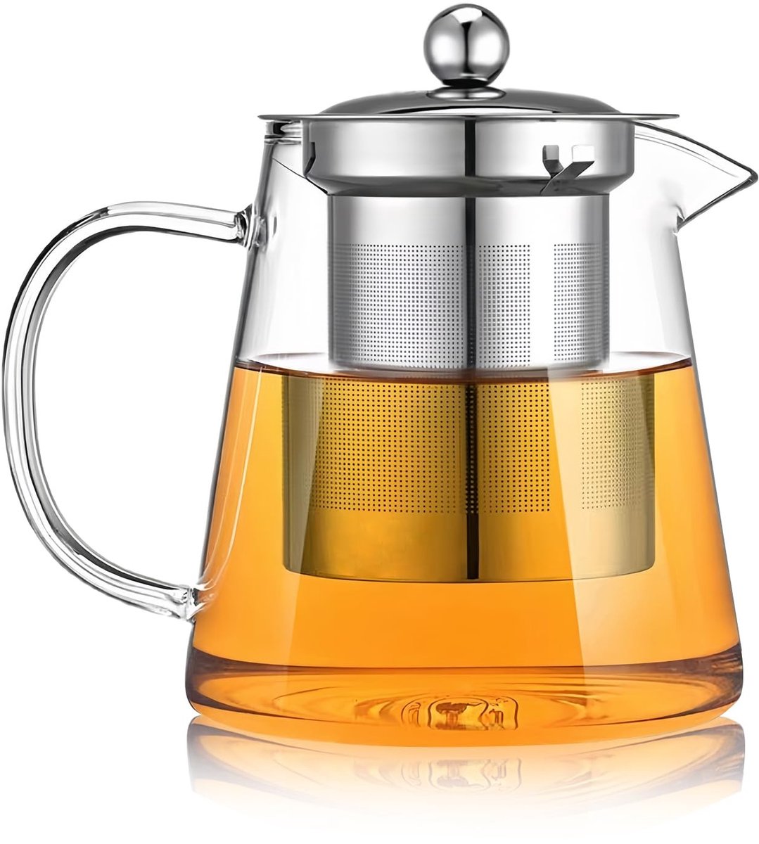 Dailygoods - Borosilicaatglas Theepot met Roestvrijstalen Filter