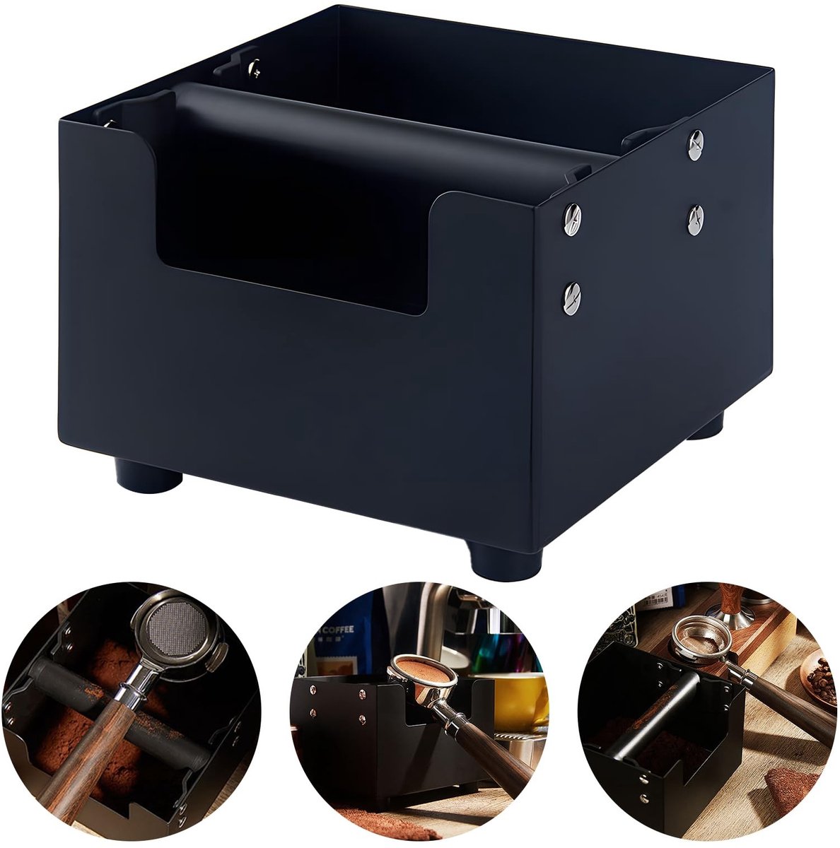 Dailygoods - Grote Capaciteit Koffie Knockbox met Siliconen Knock-balk