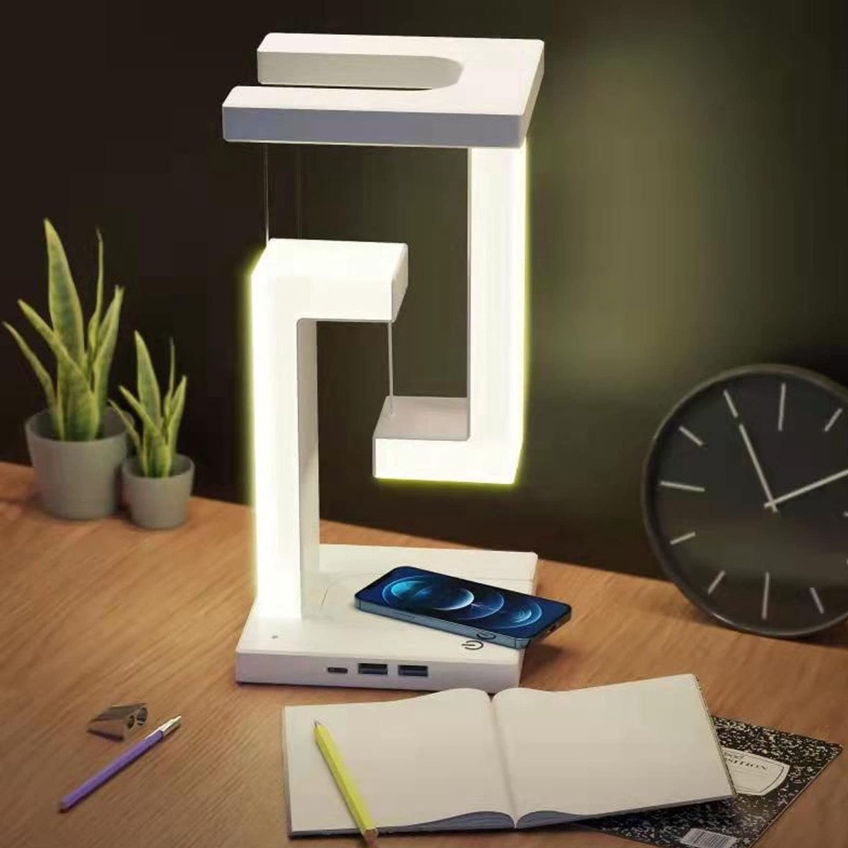 Dailygoods - Magnetisch Zwevend LED Licht met Draadloos Opladen