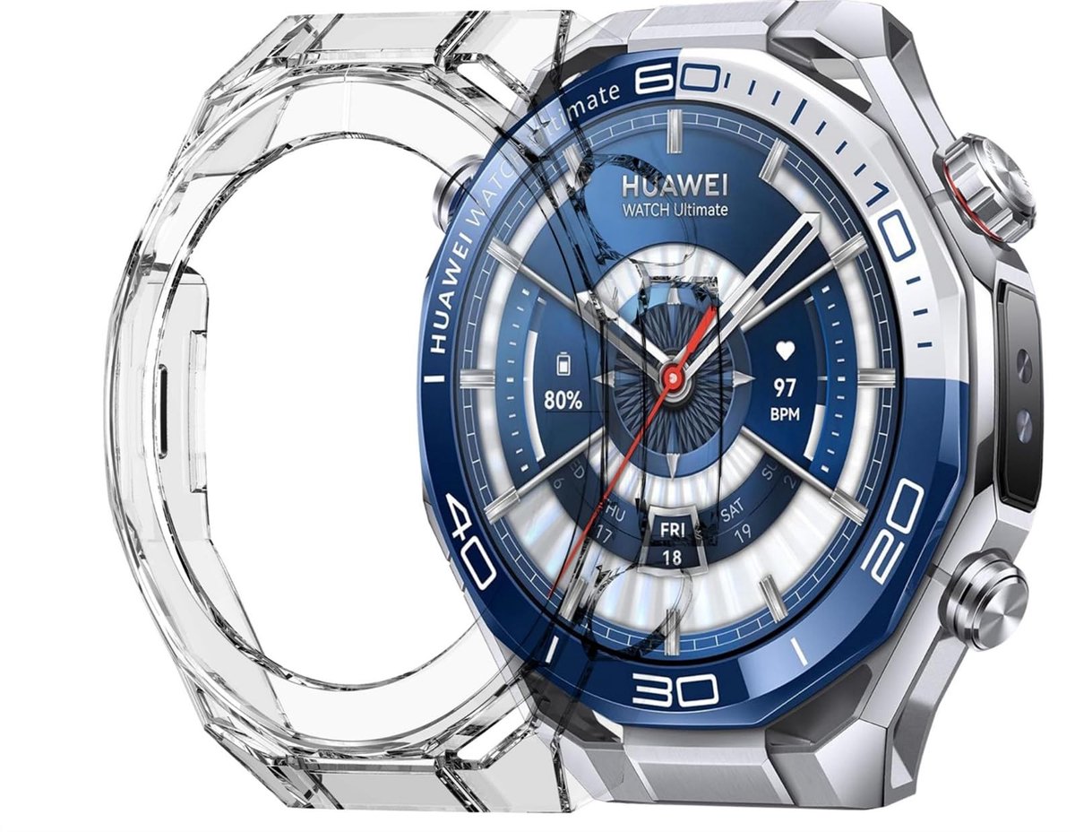 Dailygoods - Transparante Hard Plastic Hoes voor Huawei Watch Ultimate 2
