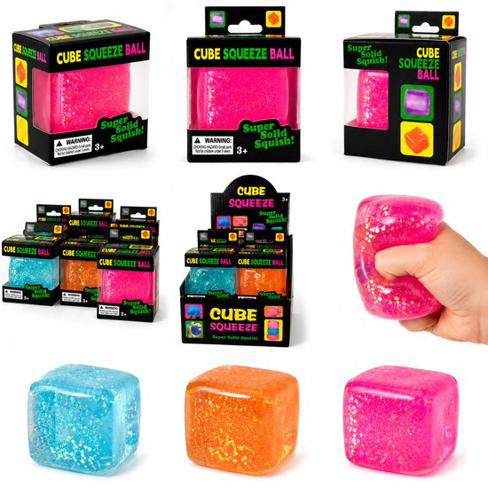 Nice Cube Squeeze Ball – Glitter Squishy