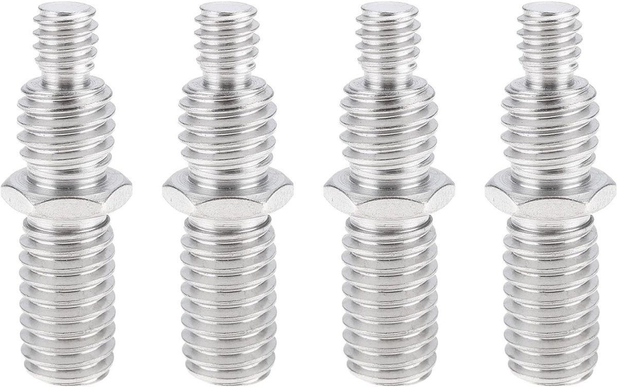Dailygoods - Innovra - Dailygoods - 4 Stuks Statief Conversieschroeven 1/4 tot 3/8 Inch