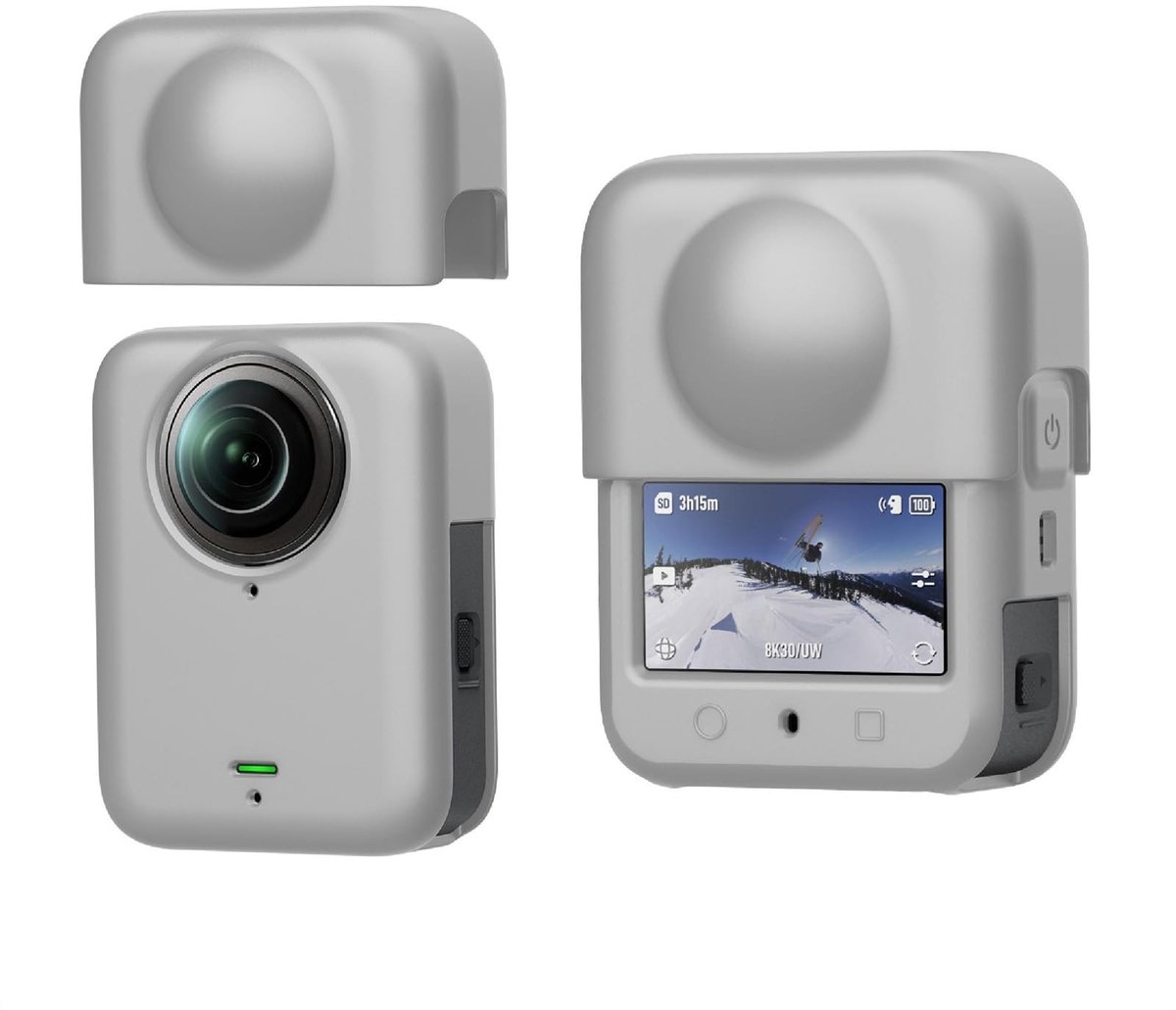 Dailygoods - Ultradunne Silicone Cover voor DJI OSMO 360 - Grijs