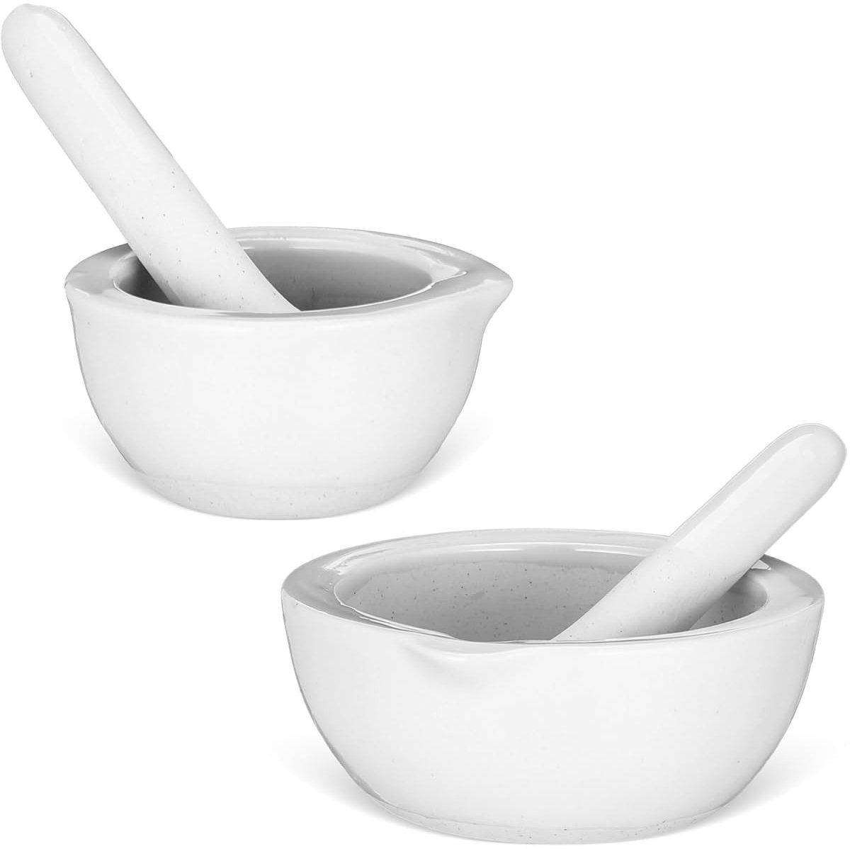Dailygoods - Porseleinen Vijzel en Stamper Set, Kleine Kruidenschaal