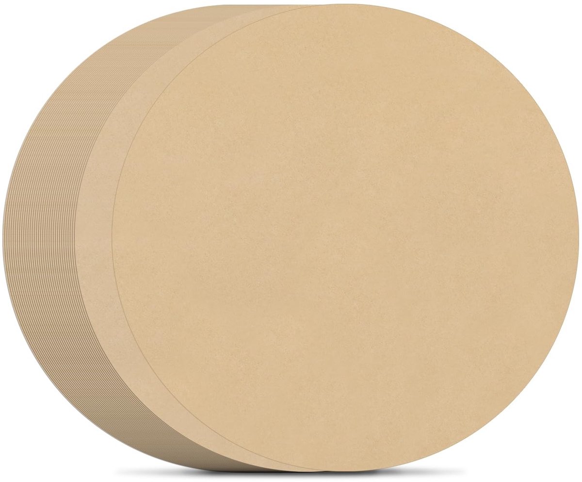 Dailygoods - Cosensi - Dailygoods - Ongebleekt Perkamentpapier 30,5 cm Rond, 100 Stuks