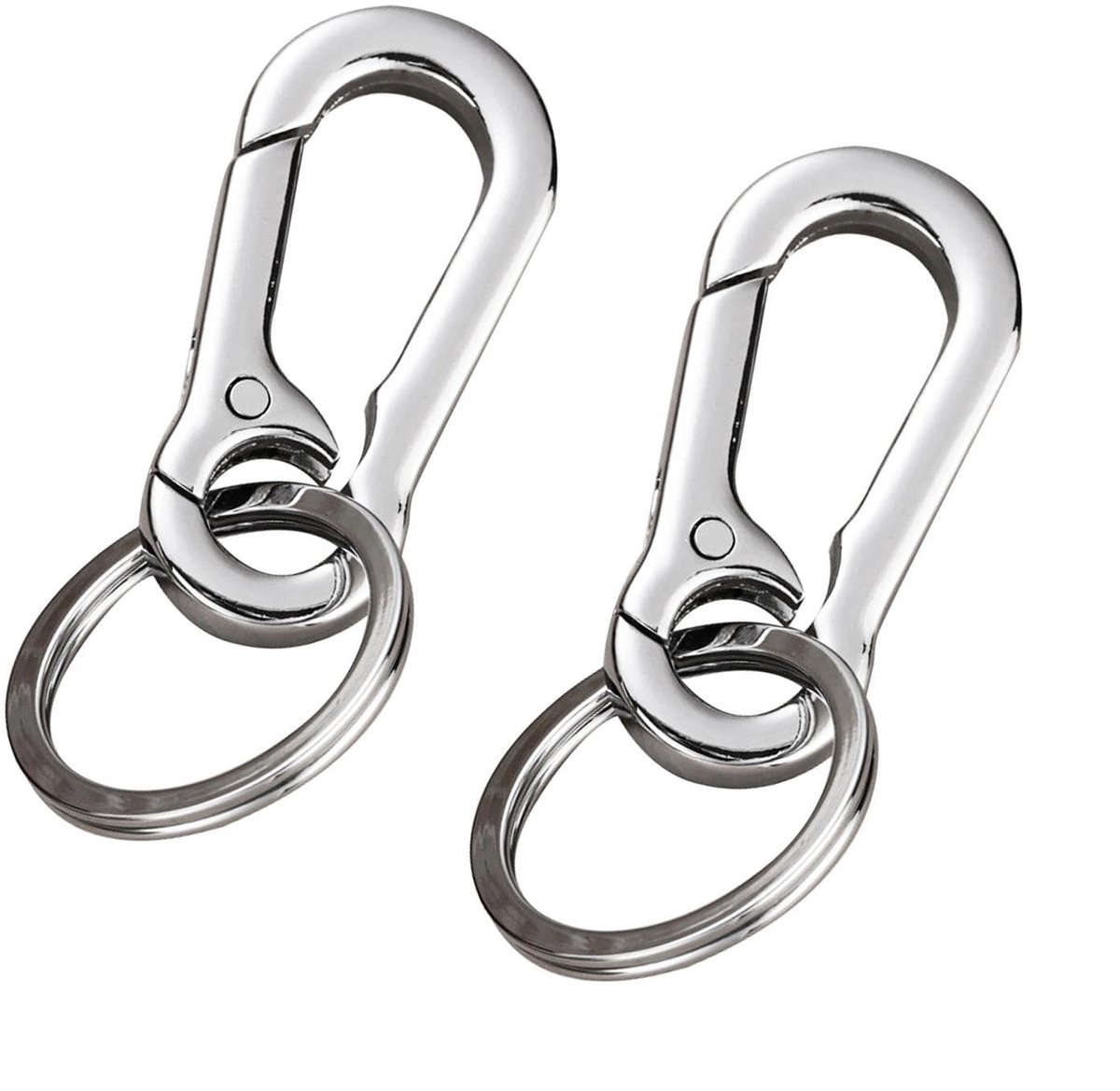 Dailygoods - 2 Stuks Afneembare Sleutelhangerclips met Zware Snelsluitingen