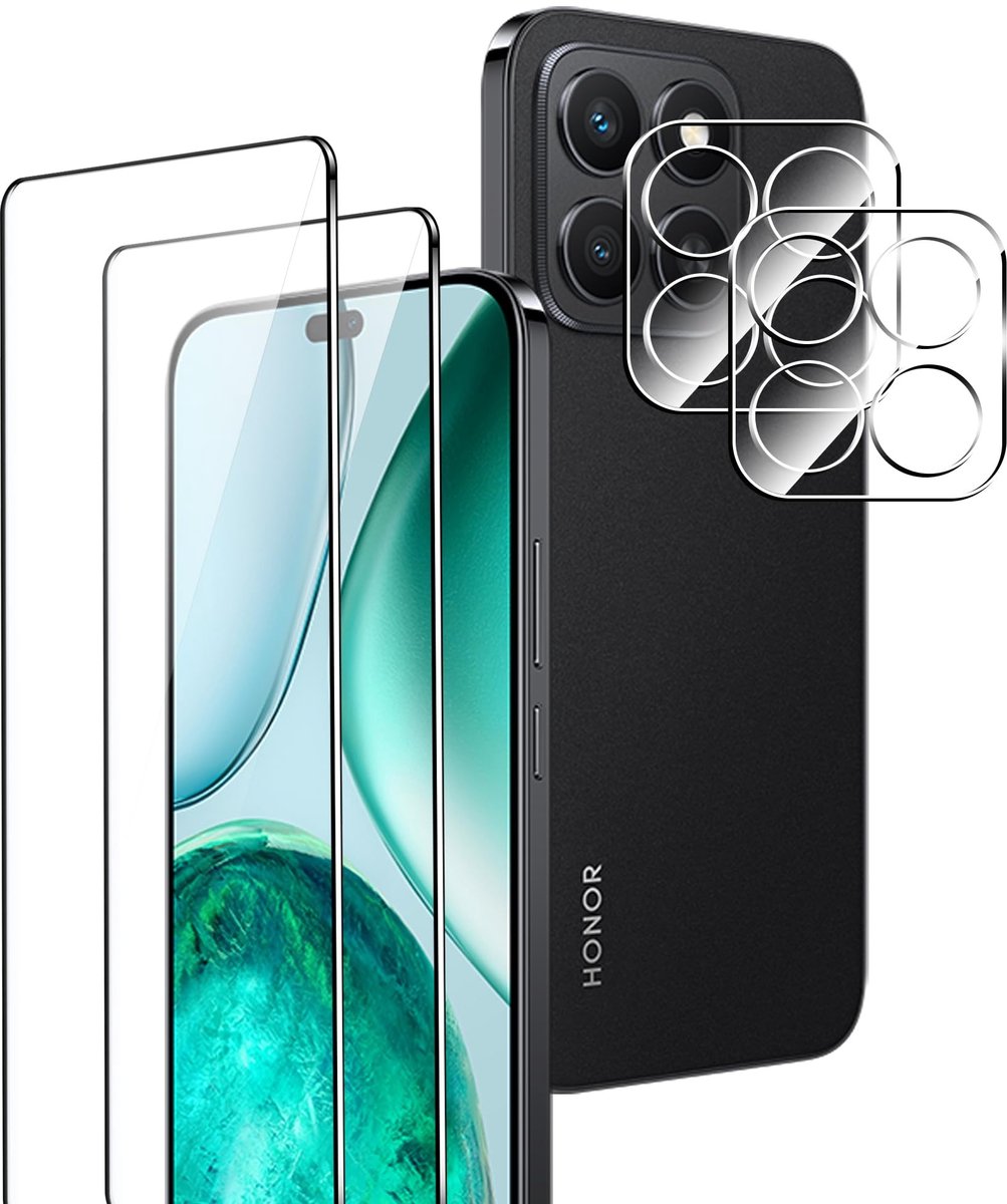 Dailygoods - 2 Screenprotectors en Camerabescherming voor Honor X8c