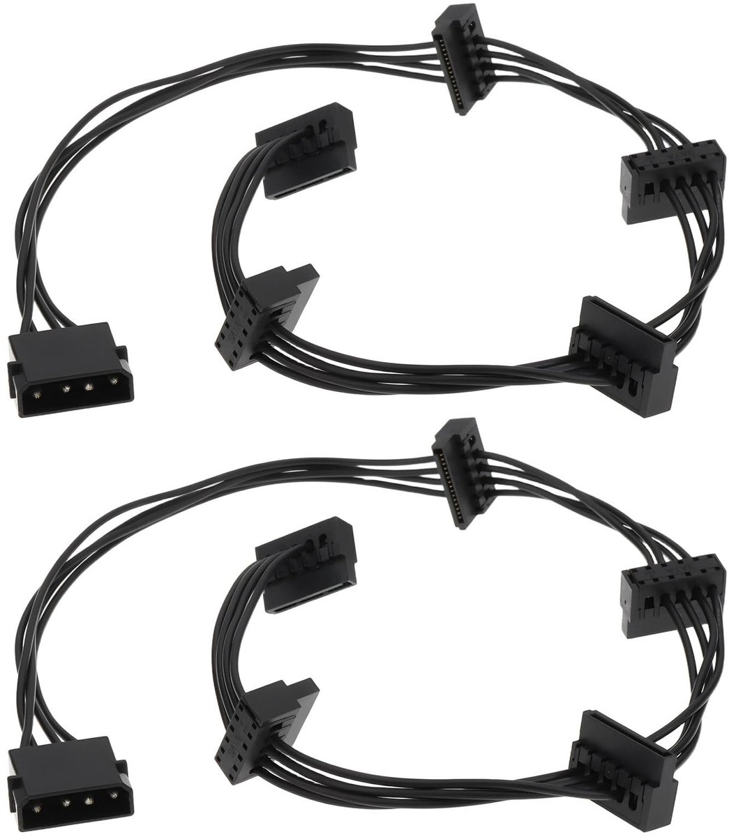 Dailygoods - 4Pin naar 5x SATA Power Kabel Adapter voor PC