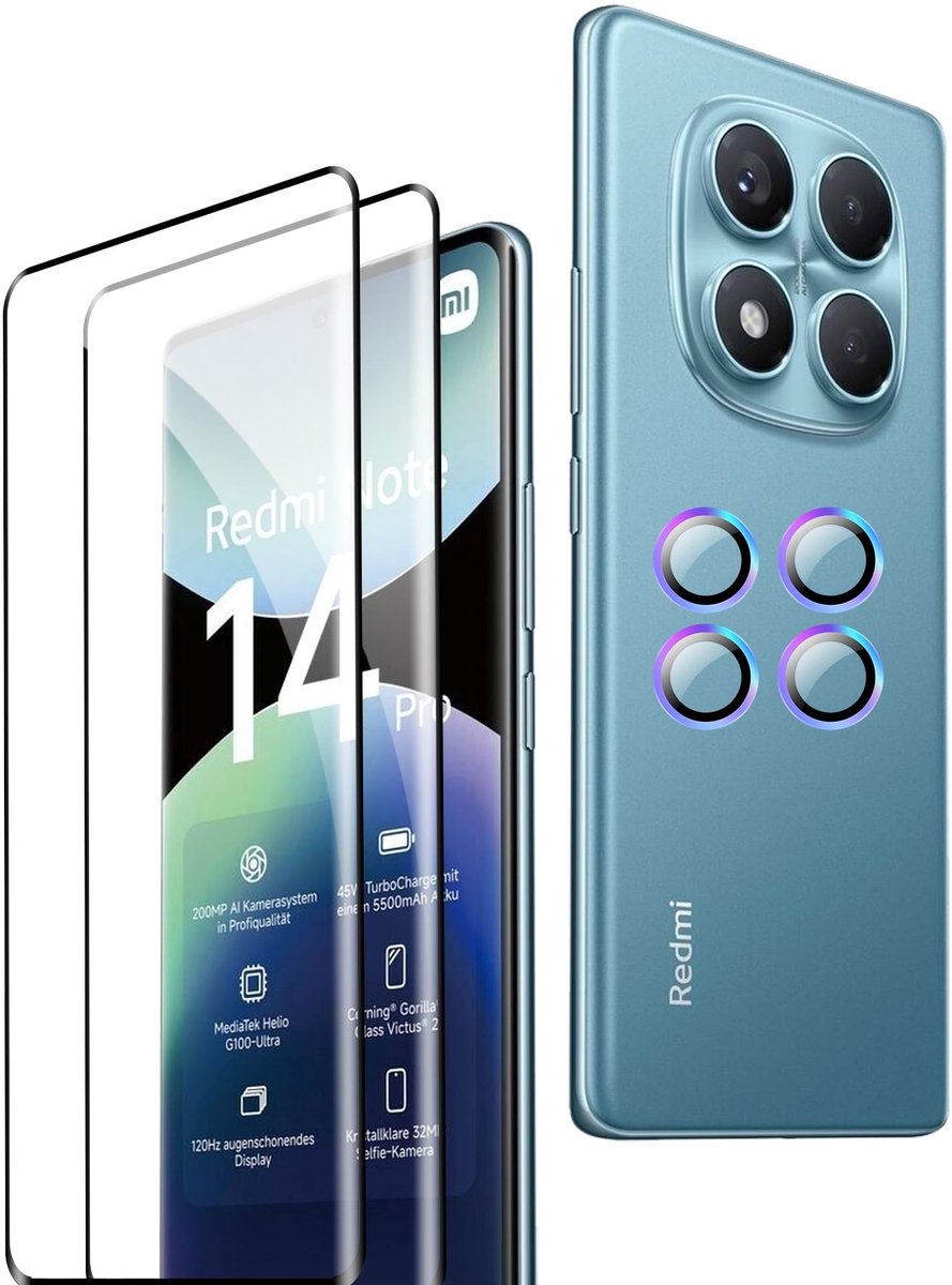Dailygoods - Gehard Glas Displaybeschermfolie voor Xiaomi Redmi Note 14 Pro