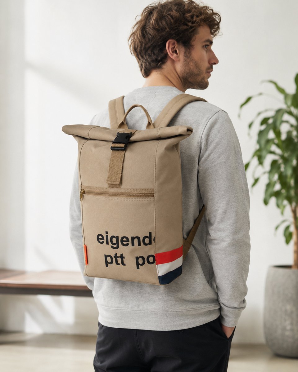 Rugzak PTT post eigendom - Rolltop Rugzak - Beige