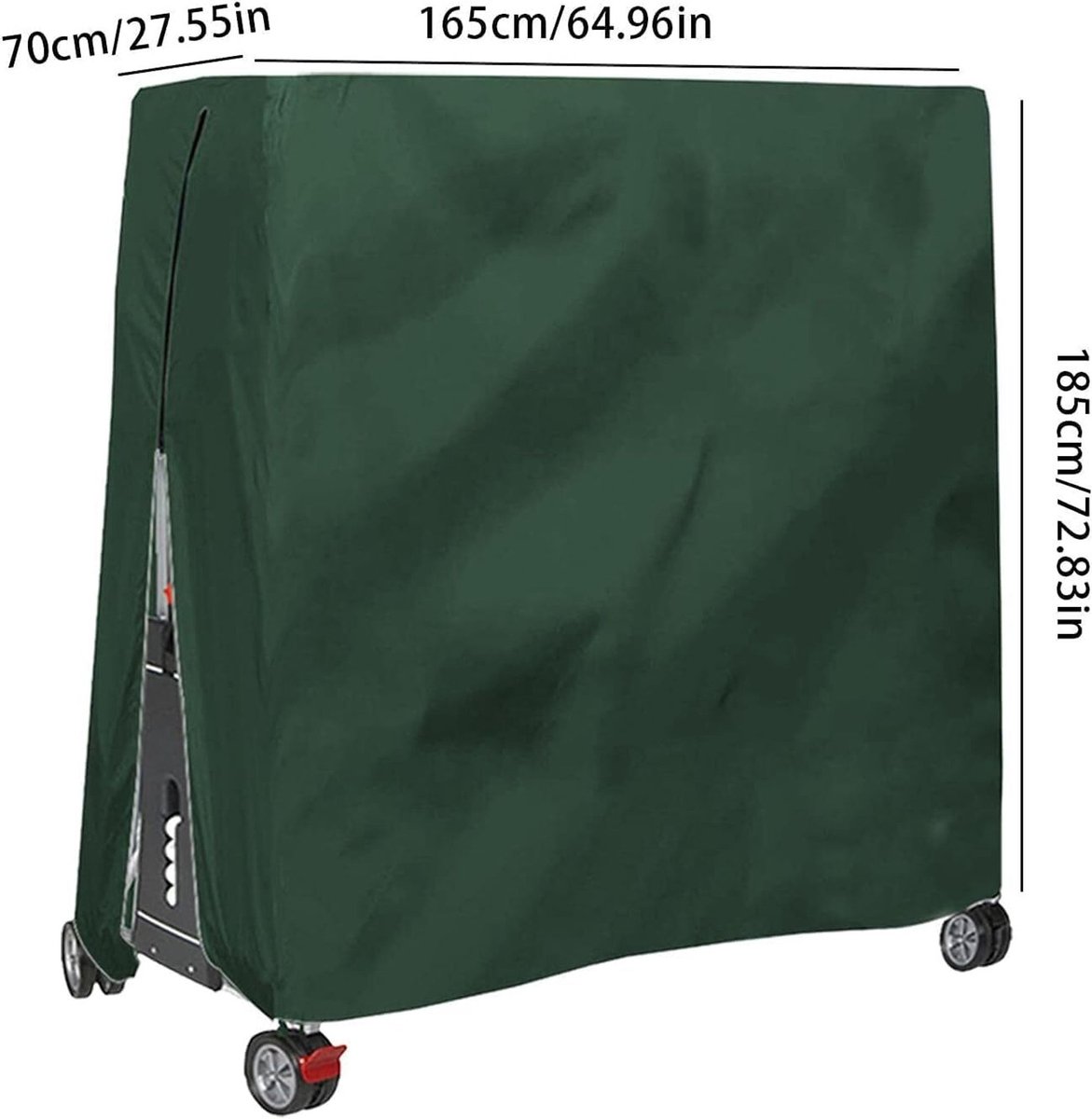 Waterdichte en stofbestendige hoes voor pingpongtafels voor buiten, afmetingen 165x70x185 cm, geschikt voor gebruik in huis en tuin als milieuvriendelijke meubelbescherming.