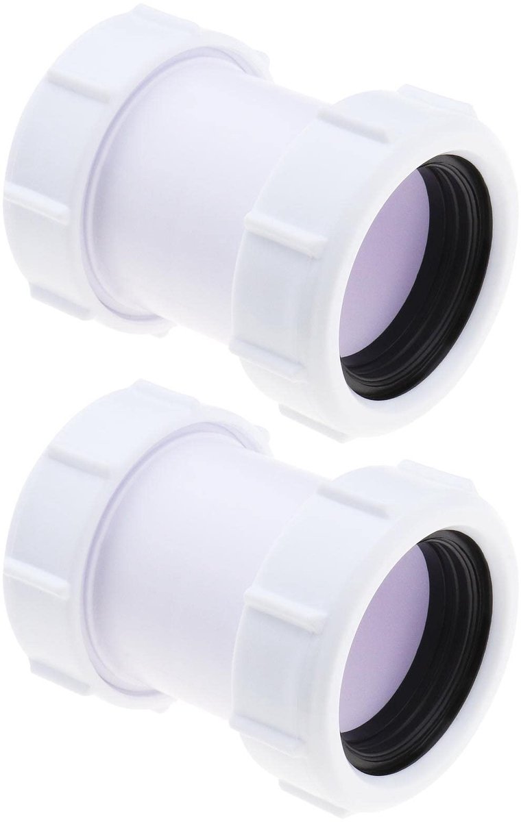 Dailygoods - Dailygoody - Rechte Pijp Connector - Afvalpijp Koppeling - Wit - 40mm - Duurzaam en Eenvoudig in Gebruik - Geschikt voor Bad en Keuken