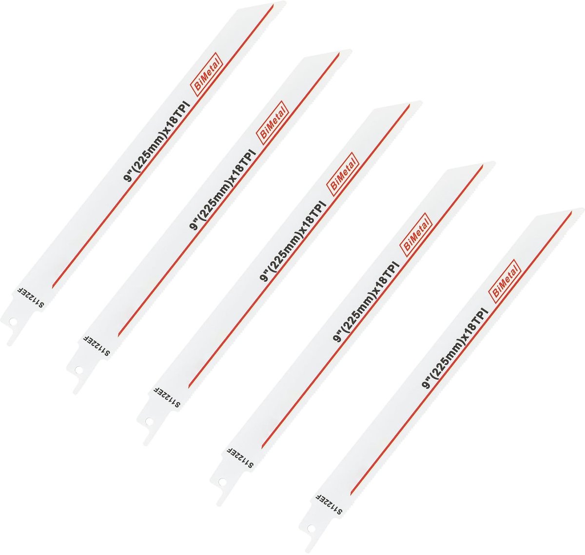 Dailygoods - Set van 5 Bi-Metaal Reciprozaagbladen voor Metaal Snijden