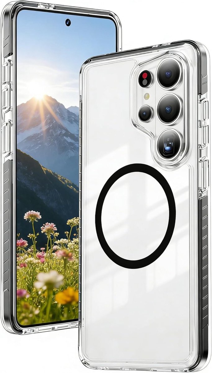Case voor Samsung Galaxy S23 Ultra met MagSafe, Camera Controleknop, Schokbestendig en Dots Design, Ideaal voor Bescherming en Stijl