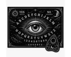 Ouija bord - Goasthunting - Geesten - Tarot - Ouija spel - Ouija set - Ouija board - Spiritueel cadeau - Spiritbord - Spirituele communicatie - Paranormale verkenning - Speak to the Spirits - Ouija bord met houder - Oog