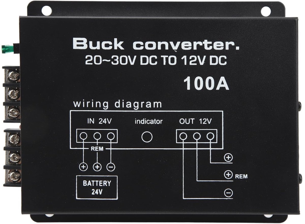 Dailygoods - Robuuste Auto Stroomomvormer van 24V naar 12V