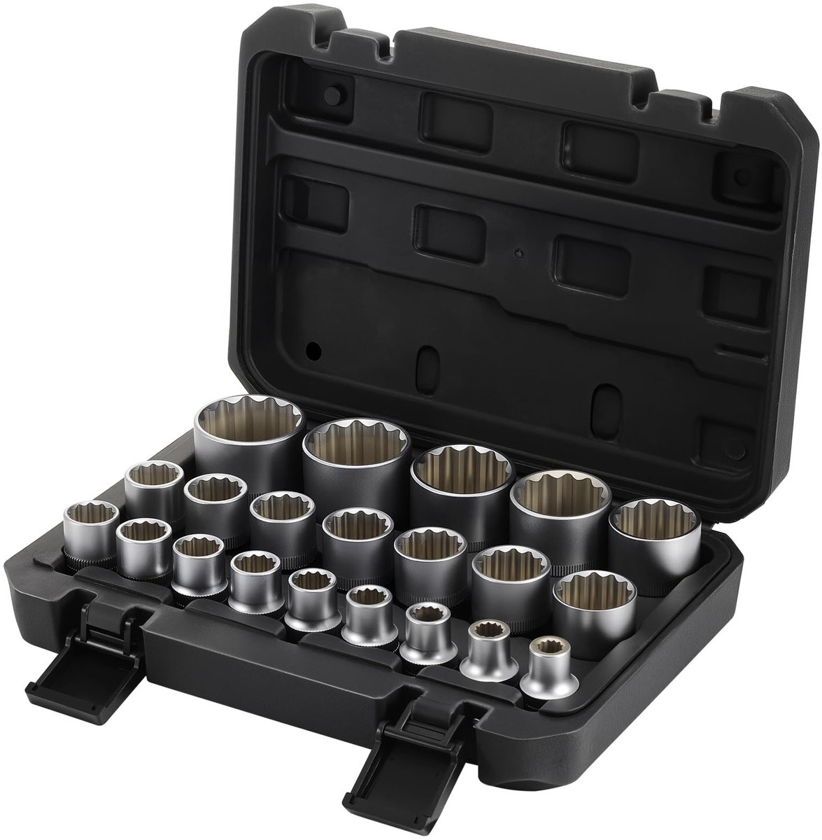 Dailygoods - 21-delige Dopsleutelset, 1/2 Inch, Metrisch