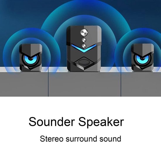 Dailygoods - Bedrade Multimedia Desktopluidsprekers met Subwoofer — afbeelding 5