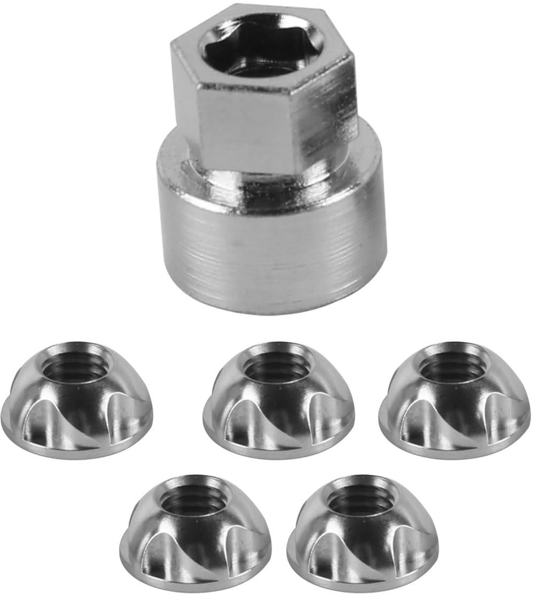 Dailygoods - Set van 5+1 RVS Antidiefstalmoeren met Slot M8