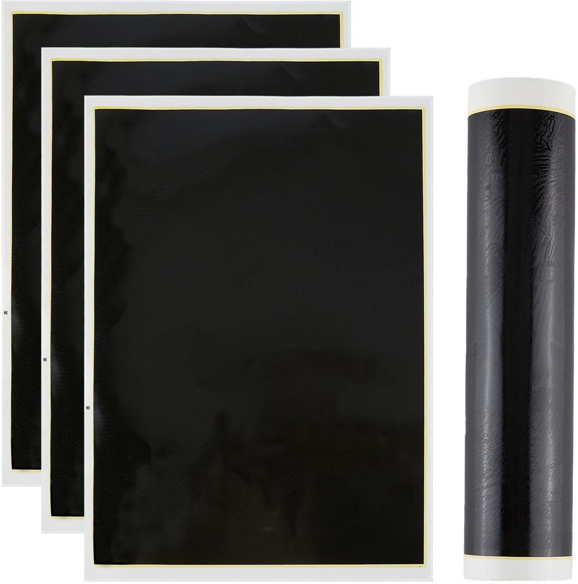 Dailygoods - 4 Stuks Lasergravure Markeringspapier Zwart