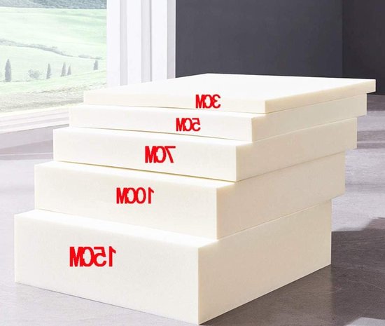 Stoffering schuim - Kussen vulling - Meubels opknappen - Op maat gesneden - 60x40cm 7cm - Nautisch