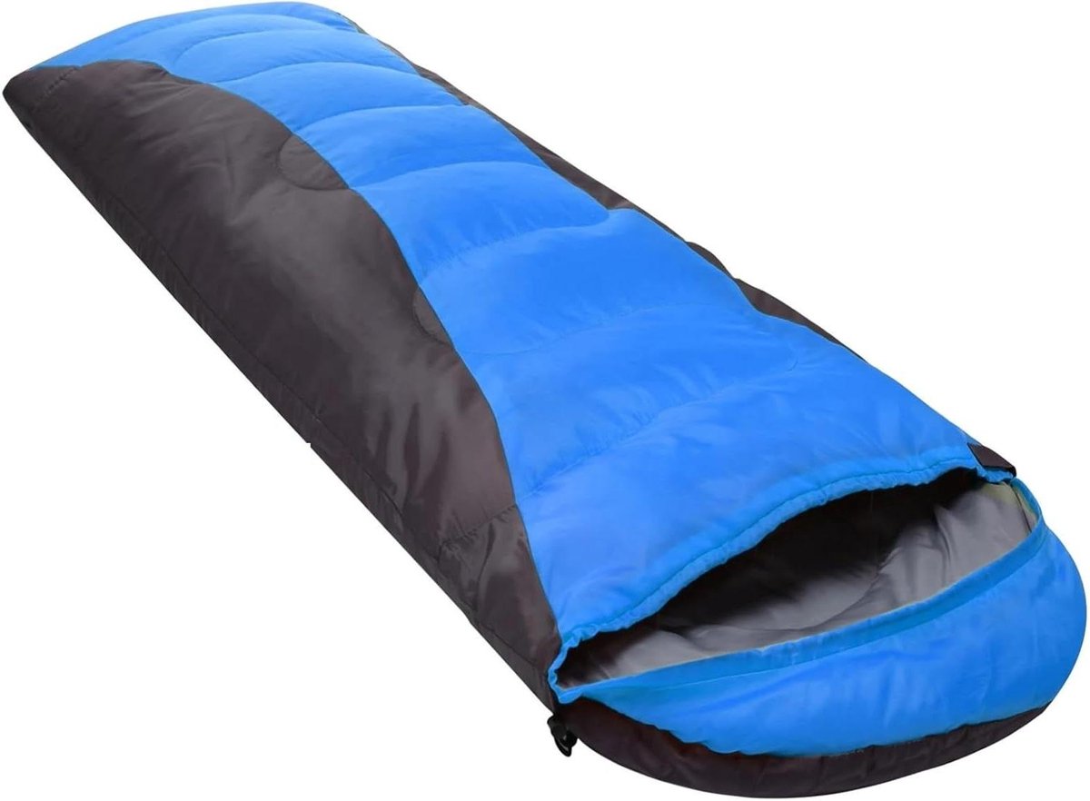 Outdoor Slaapzak - Kampeer Slaapzak - Kamperen Wandelen - Waterafstotend Polyester - 1300g - Blauw
