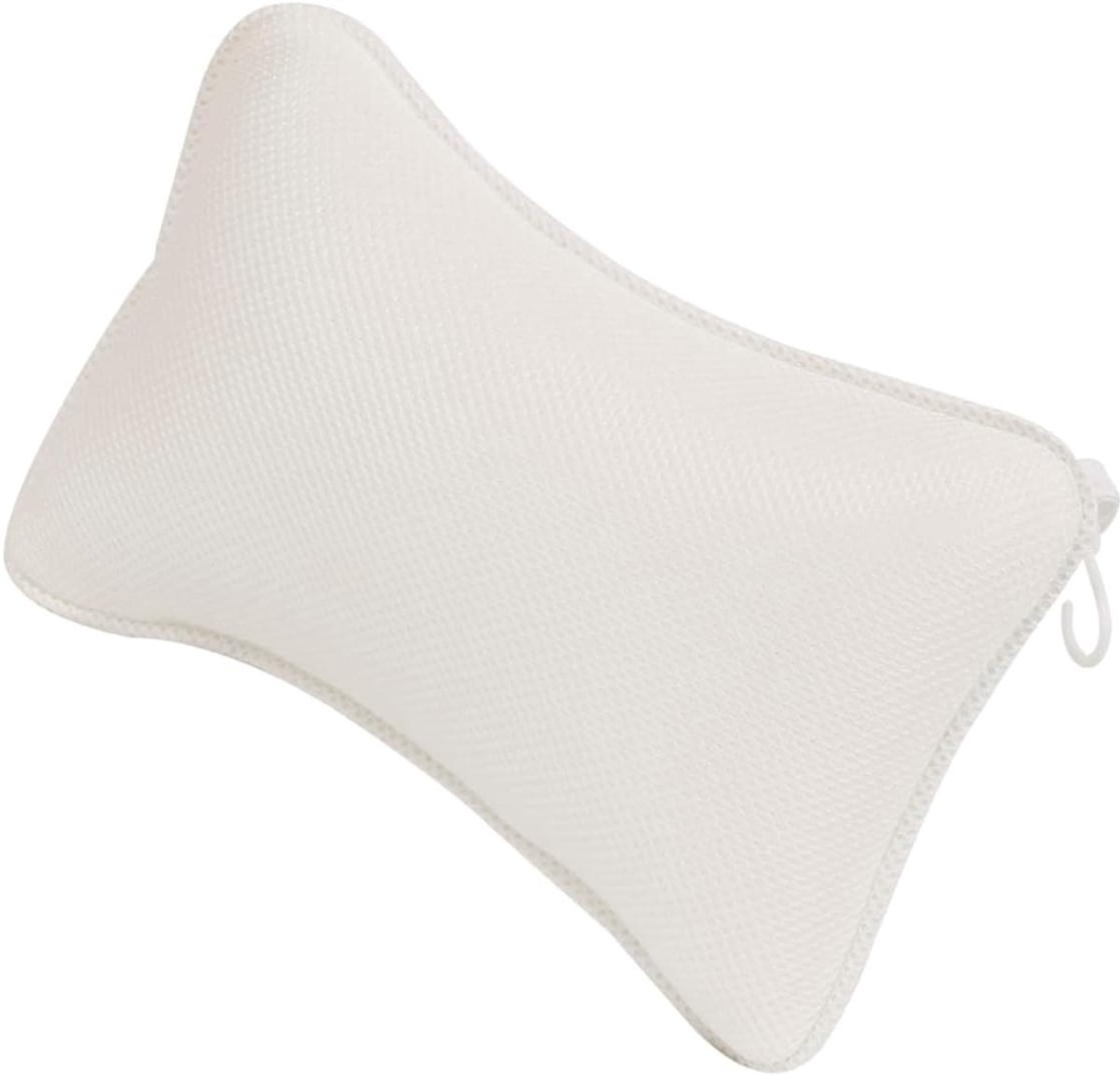 Badkussen - Nekkussen Hoofdsteun - Ontspannen in Bad - Sterke Zuignappen - 30 x 20 cm - Wit