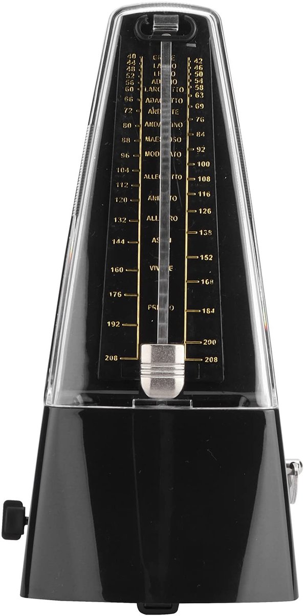 Dailygoods - Dailygoody - Mechanische Metronoom - Hoge Precisie - Veteranenvriendelijk - Wit - Compact - Geschikt voor Muzikanten - Zwart