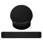 Techidna® - Ergonomische Polssteun Set - Zwart - voor Toetsenbord en Muis - Gelkussen - Antislip