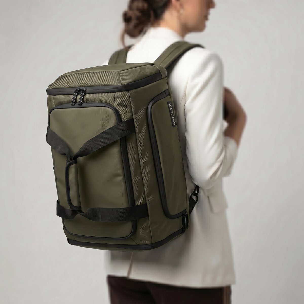 ByMetz 45x36x20 Handbagage Reistas Rugzak - Waterdicht - 3-WAY - Olive