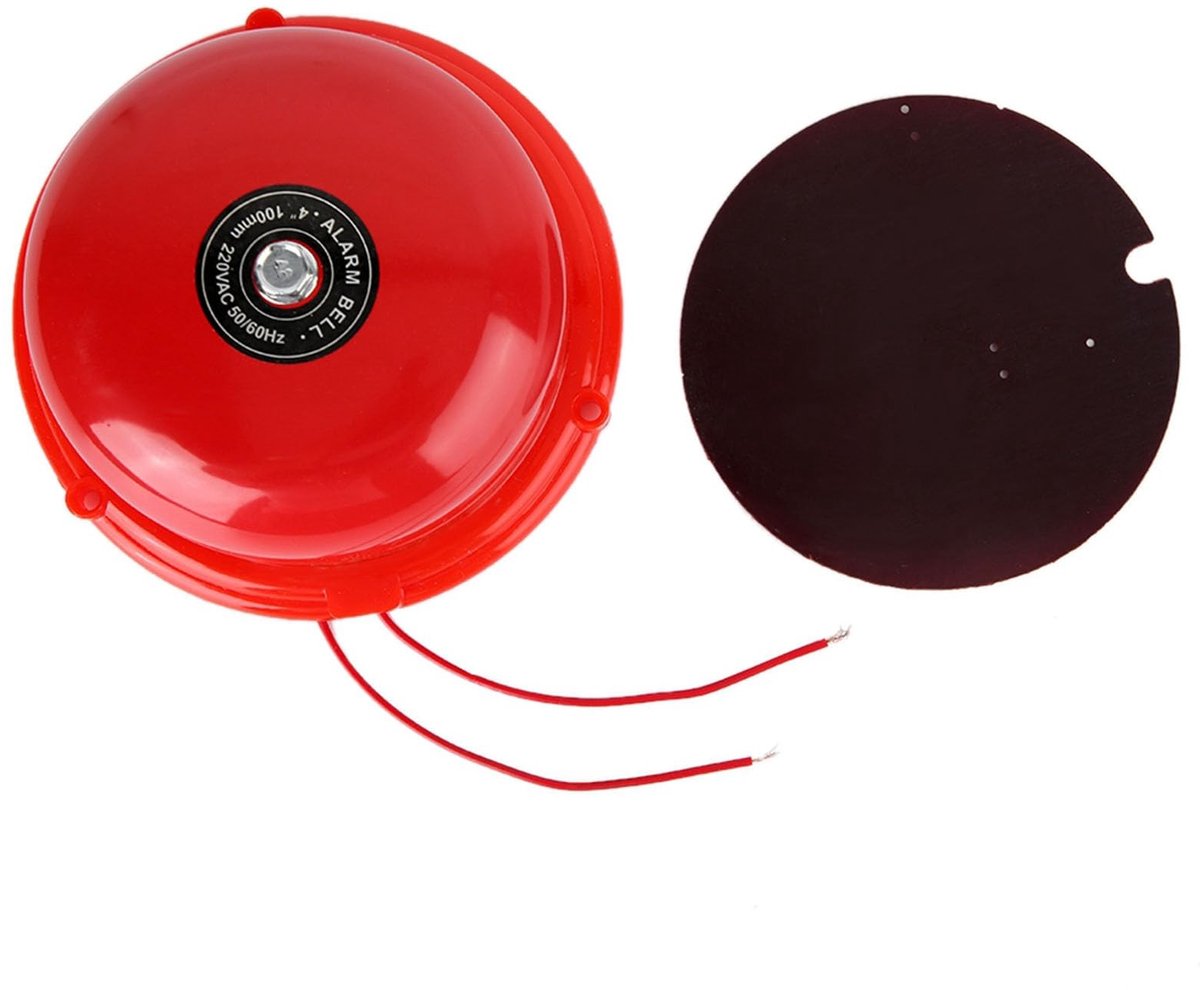 Dailygoods - Dailygoody - Metalen Brandalarm - 100dB Geluidsniveau - Veilig en Betrouwbaar - 4 Inch Formaat - Elektrische Bubble - Voor Thuisgebruik - Kleur Zwart