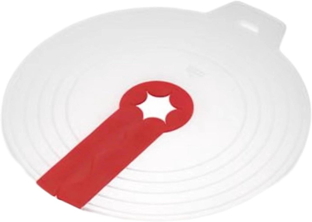 Spatdeksel Mengkom - Anti-lek beschermer - Schoon Koken - Transparant Ontwerp - 34x31cm - Rood