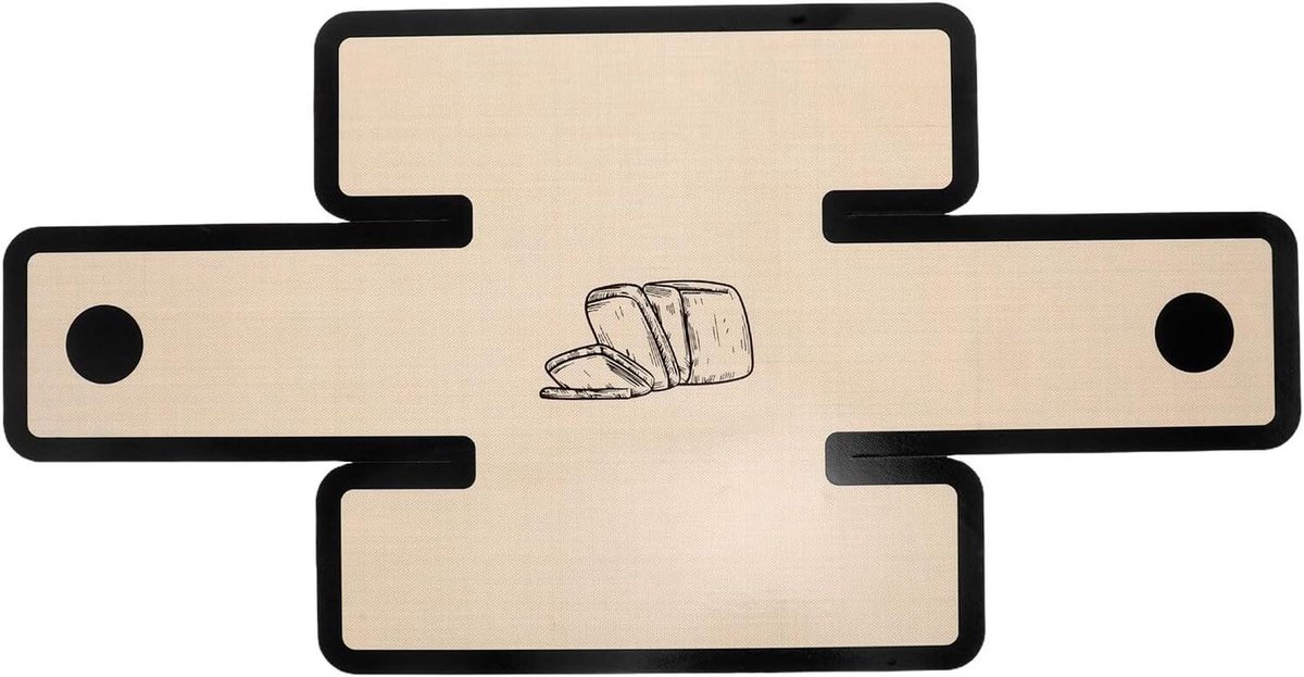 COLLBATH Siliconen Baksling Brooddeegsling Dutch Oven Liners Antiaanbak Bakmat Hittebestendige Mat Sourdough Presents Koekjesbakmat Zuurdesem Siliconen Matten Zwart