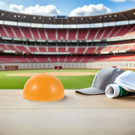 Voetbal Trainingsapparatuur - Oefenpalen Basis - Veld Markeren - Verbeterde Zichtbaarheid - 2 Stuks - Oranje — afbeelding 3