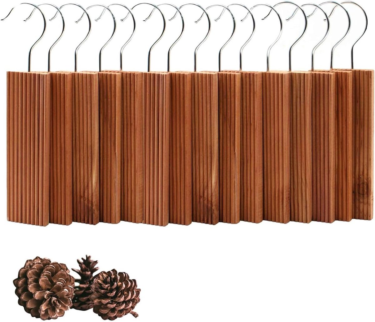 mumisuto 15 stuks cederhouten blokken, cederhout, mottenbescherming voor kledingkast, mott