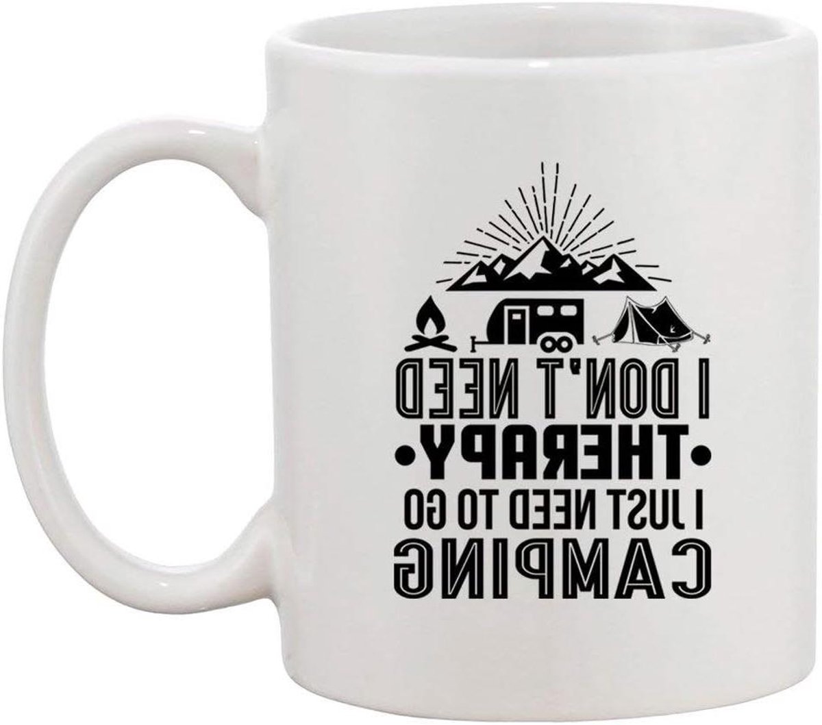 Koffiemok - Thee mok - Ontspanning Genieten - Dubbelzijdig Ontwerp - 11 Ounces - Wit