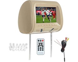 Auto Hoofdsteun Monitor - Achterbank Display - Reis Entertainment - 1080P Video Ondersteuning - 7 Inch HD Scherm - Zwart