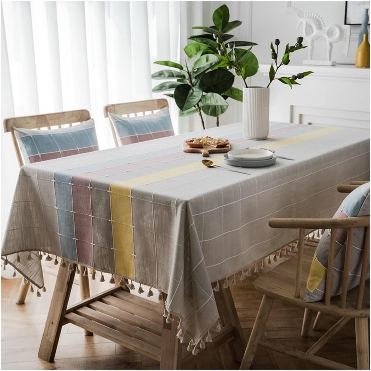 Rechthoekig tafelkleed - Groen kleed - Tafel decoreren - Antislip plaid - 120 x 160 cm - Groen