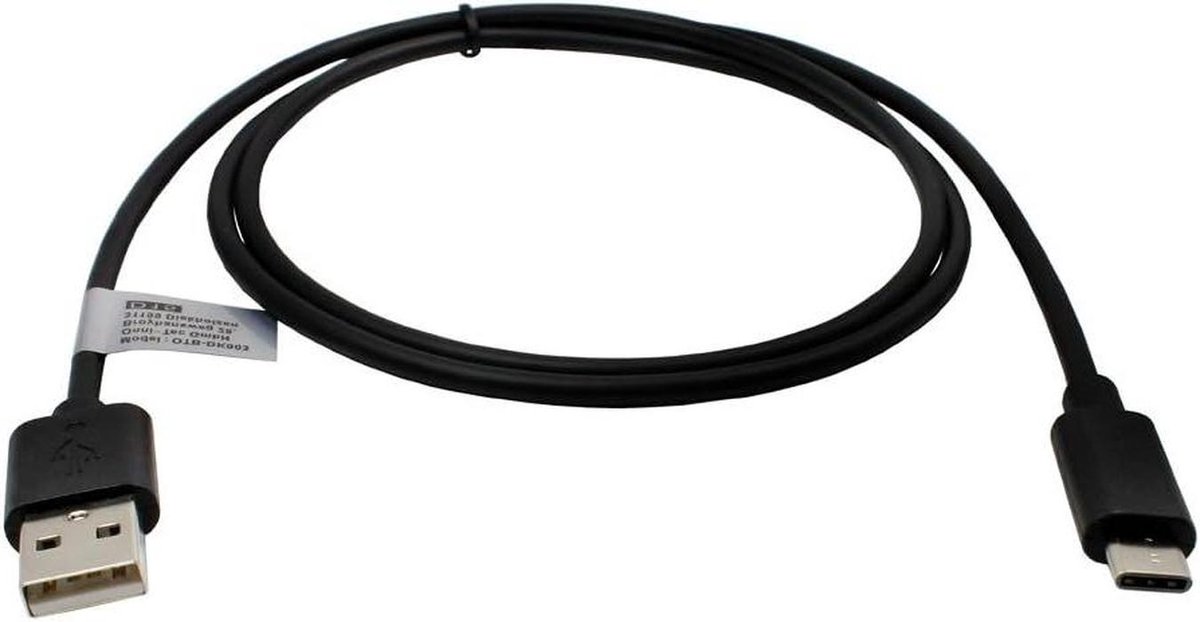 Datakabel - USB-C kabel - Apparaten Opladen - Snelle Dataoverdracht - 1 meter - Zwart