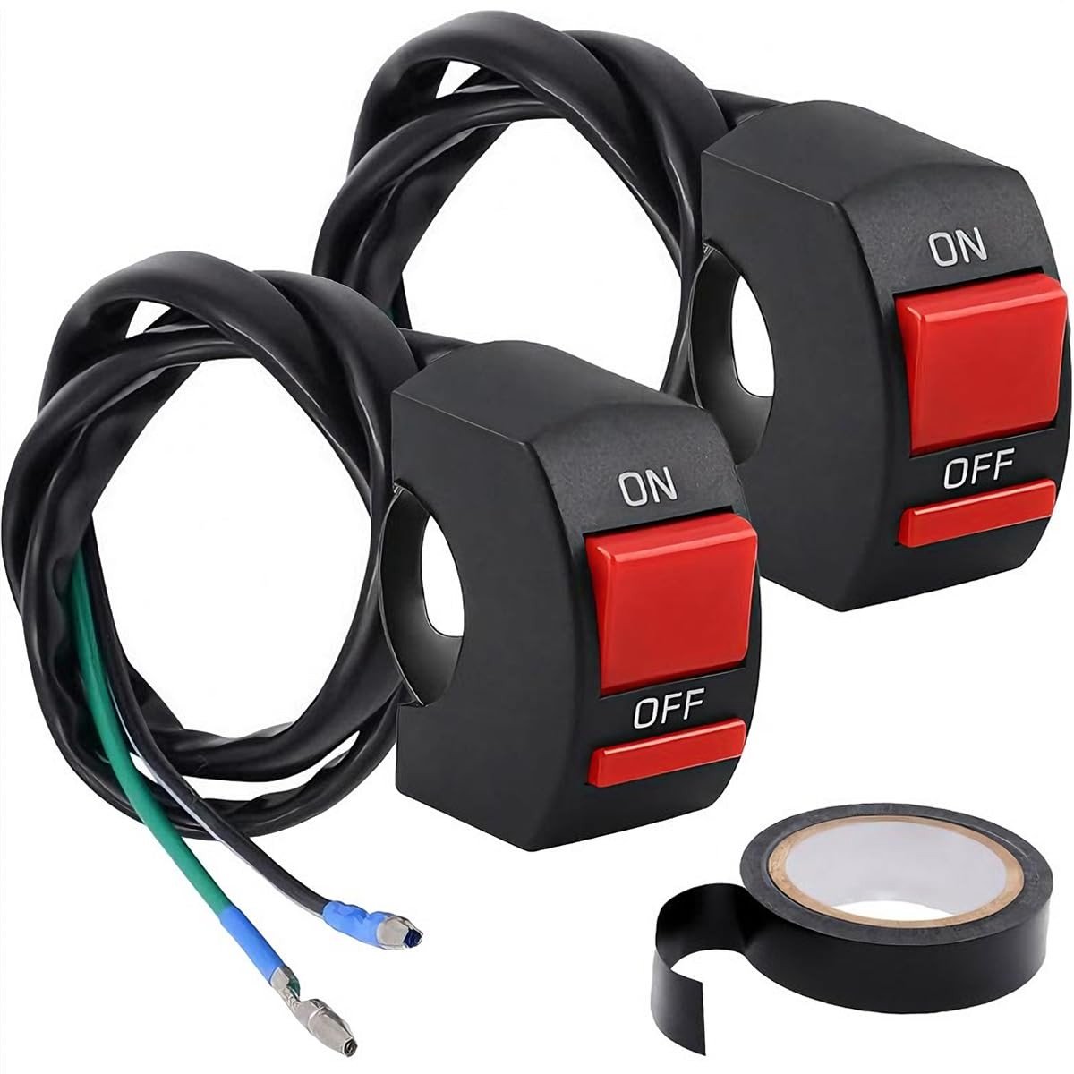 Dailygoods - Universele Motorfiets Stuur Montage Schakelaar voor LED Verlichting